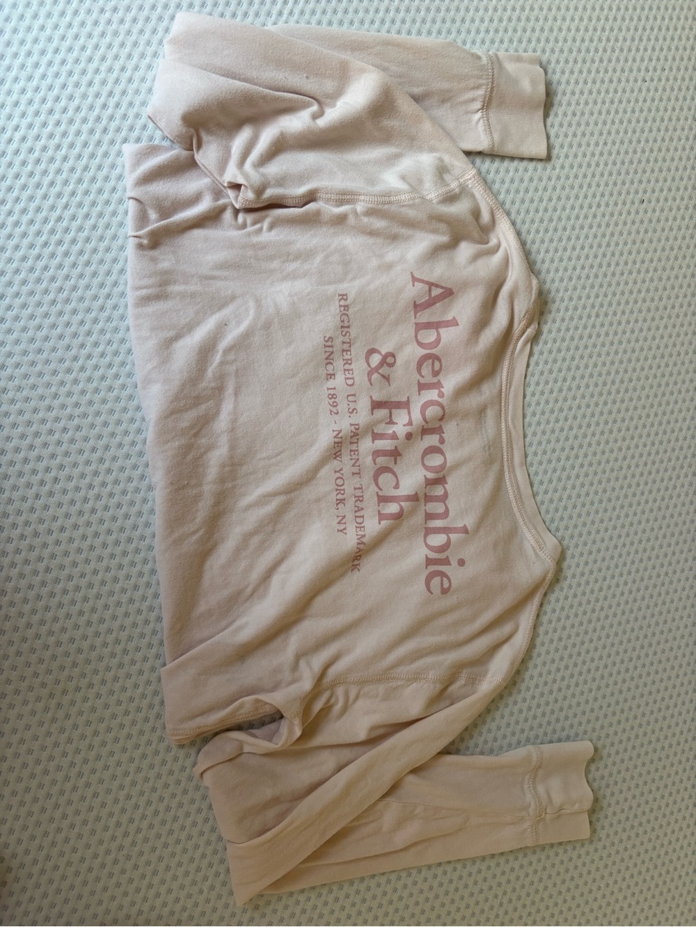 Abercrombie & Fitch Pale Pink Logo Crewneck Sweatshirt